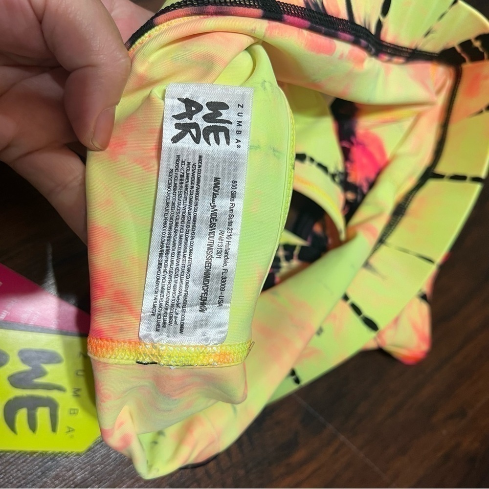 Zumba Tie Dye For Zumba Scoop Bra - Medium Oh Orange NWT - Picture 8 of 12